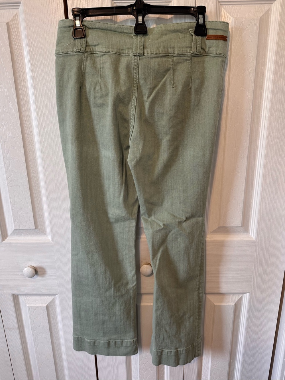 Pilcro and The LeatherPress Sage Green High-Rise Cropped Flare Pants Jeans Sz 27 - Picture 10 of 13